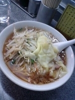 「もやしワンタン麺」@中華麺店 喜楽の写真