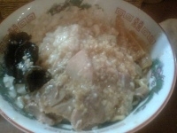 「油めん（無料大盛・脂マシマシ・にんにくマシマシ・たまねぎマシマシ」@らーめん ぽっぽっ屋 水道橋店の写真