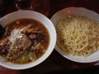 「牛すじ野菜つけそば ご飯付き」@竜馬の写真