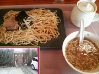 「しおつけ麺（麺=300g 太麺）」@イツワ製麺所食堂の写真