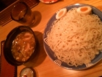 「つけそば（大） カレー味」@支那そば 一本気の写真