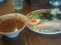 「辛胡麻つけそば（大盛）」@支那そば屋 蘭丸の写真