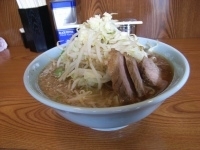 「小ラーメン600円（麺硬め、ヤサイ・ニンニク・カラメ）」@ラーメン二郎 亀戸店の写真