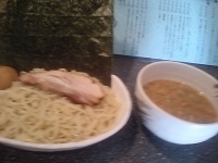 「バカつけ麺（中太麺）クーポンたまご 割りスープ（和風）」@麺バカ息子の写真