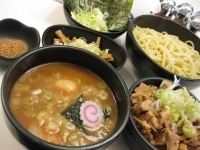 「つけめん（mixiコミュ参加者限定価格￥650→￥500）+海苔」@らーめん・つけめん 満帆 太田本店の写真