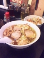 「喜多方らーめん+チャーシュー飯」@喜多方ラーメン 坂内 木場店の写真
