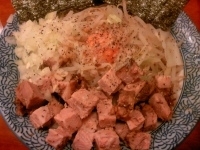 「まぜそば￥750 半肉増し￥200 海苔増し￥50」@らーめん・つけめん 虎心の写真