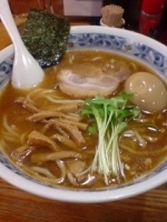 「和風醤油太麺+味玉」@和風らーめん 大家の写真
