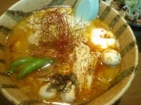 「11月限定 カキと味噌ラーメン+ちゃしゅー飯（780円+250円」@麺屋 青山 本店の写真