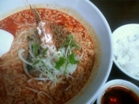 「担々麺 + 大辛特製辣油 + 無料ライス」@担々麺杉山の写真