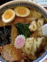 「雲呑叉焼麺+味玉（100円）」@手打中華もめんの写真