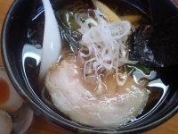 「酒粕ラーメン+煮玉子（750円+110円）」@らーめんかなめの写真