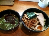 「天天辛つけ麺大盛（塩1辛） +メンマ（1000円）」@ラーメン天天の写真