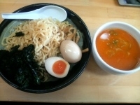 「辛みそつけめん大盛+味玉（880円）」@ラーメン くぼう商店の写真
