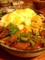 「肉ぶっかけ（冷?）大盛+キャベツ 680円+100円+100円=」@萬珍楼の写真