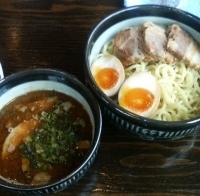 「濃厚つけそば（大盛）+チャーシュー+味玉」@中華そば 山猫軒の写真