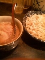 「つけソバ大盛+生ビール中」@中華ソバ 櫻坂の写真