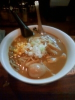 「香り味噌ラーメン + 味付け玉子」@北の大草原 四谷店の写真