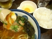 「味玉らーめん + 卵かけごはん」@とうかんやの写真