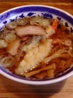 「中華そば（天ぷら入り）」@萬盛庵の写真