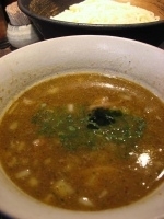 「鶏と野菜のバジル風味のつけめん（仮名）」@らーめん 瞠 恵比寿店の写真