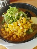 「野菜たっぷりみそらーめん880円+豚めし（サービス）」@天空記の写真