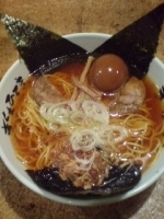 「赤鬼+味付玉子」@きくちひろきの写真