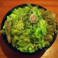 「まぜケンそば（大盛）」@中華そば・特製もりそば 満帆 伊勢崎店の写真