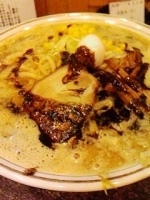 「特性みそスタミナら〜めん750円+シャーベット（サービス）」@魚だしラーメン 若竹の写真