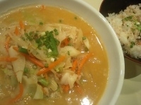 「極上味噌ら〜麺+鮭わかめご飯（700円+200円）」@ZERO 1の写真