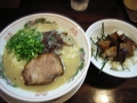 「Bセット （ラーメン + チャーシューごはん）」@萬福本舗の写真