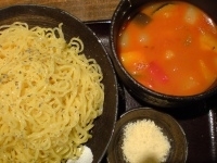 「トマトつけ麺(+大盛り) 800円+100円=900円」@らーめん むつみ屋 亀戸店の写真