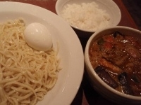 「カレーつけ麺（ライス無料）（8月末まででした）」@ひごもんず 品川店の写真