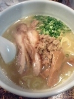 「白鶏らーめん+鶏めし」@鶏の穴の写真