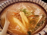 「味噌らーめん+おむすびセット」@えぞ梟 心斎橋店の写真