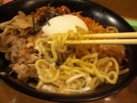 「浜辛そば（W盛り）390円（開店記念半額）+辛味全部のせトッピン」@油そば専門店 浜そば 本店の写真