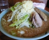 「豚入り小ラーメン メンカタメ 全マシ」@ラーメン二郎 亀戸店の写真