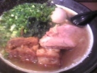 「太麺【650円】、三品盛り【300円】」@誠屋 大森山王店の写真