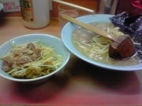「かいざんラーメン+ネギ丼」@ラーメン かいざんの写真