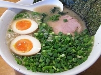 「青ネギラーメン（味付け玉子トッピング）」@横浜家系らーめん 田中家の写真