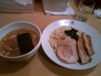 「肉入りつけめん」@手打ちつけ麺 欣家の写真