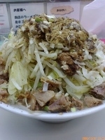 「塩ラーメン+魚粉+ネギ（ヤサイ・ニンニクマシマシ・アブラ）600」@ラーメン大 我孫子店の写真