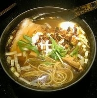 「カレ〜麺（期間限定）+温泉玉子」@七重の味の店 めじろ 代々木店の写真