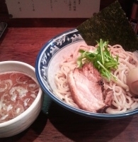 「つけ麺（並）+味玉+肉ご飯」@中華そば 旋の写真