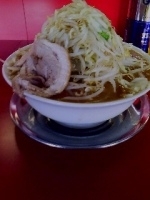 「ラーメン大（味薄め脂少な目）+ヤサイ」@ジャンクガレッジ 東大宮店の写真