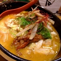 「和風味噌らー麺（900円）+今月のご飯:茸のワイン煮飯（350円」@麺匠 喜楽々の写真