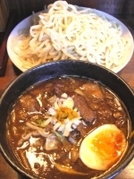 「牛すじカレーつけそば大盛」@麺 池谷精肉店の写真