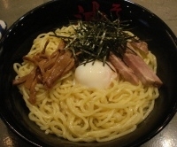 「辛味噌油そば大盛+半熟たまご」@東京油組総本店 赤坂見附組の写真