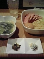 「12月限定 広島産牡蠣とブルーチーズのつけめん 下仁田ねぎとバタ」@菜の写真