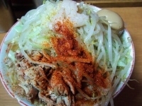 「ラーメン/卵/野菜/ニンニク/アブラ/唐辛子」@ラーメン二郎 高田馬場店の写真